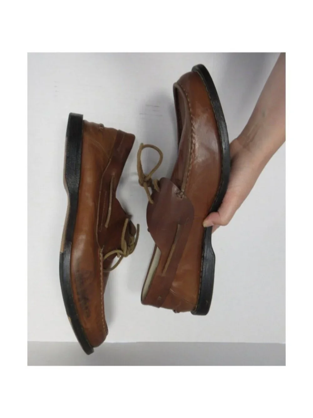 VGT Timberland Boat Shoes 11 M Leather Moccasin Moc Toe Lace Up *